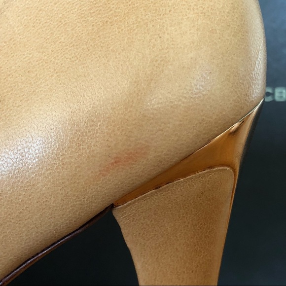 BCBGMAXAZRIA Sand Leather Ma-Dune Peep-toe Heels - Picture 13 of 15